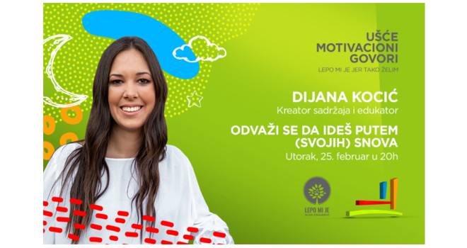 Motivacioni govor Dijane Kocić u Ušću