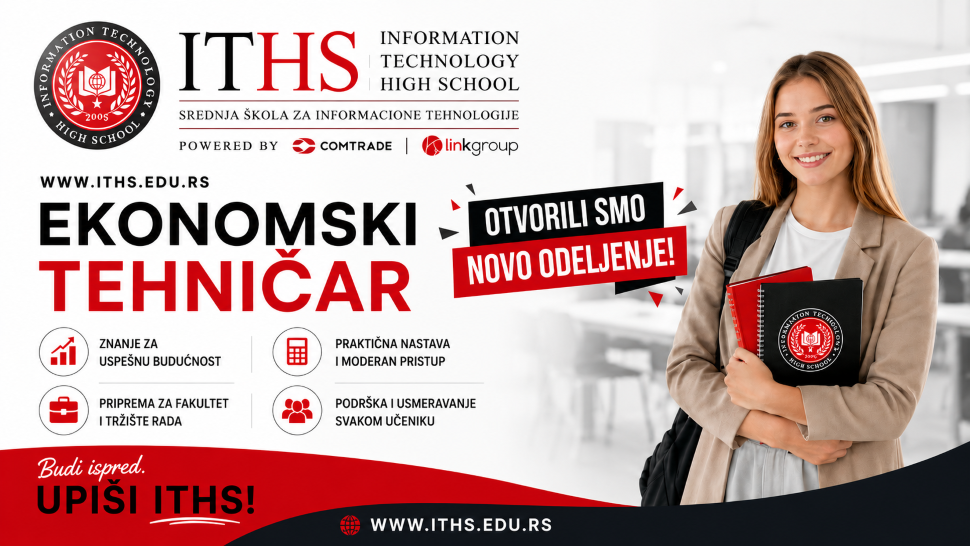 EKONOMSKI TEHNIČAR NA ITHS-U: Otvoreno novo odeljenje za učenike