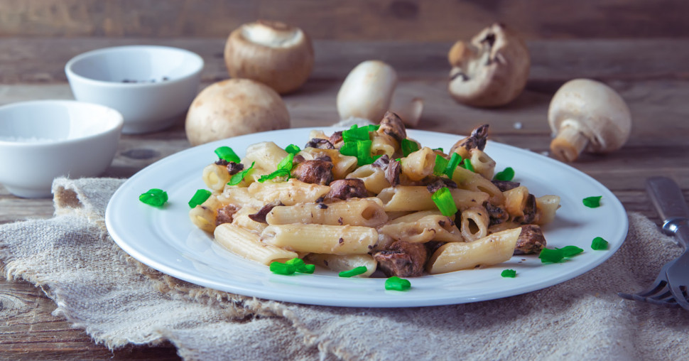 Pasta sa grilovanim pečurkama i parmezanom