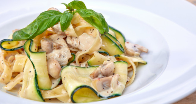 Pasta sa tikvicama i pečurkama