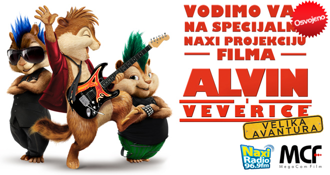 Vodimo Vas na Naxi projekciju filma Alvin i veverice: Velika avantura