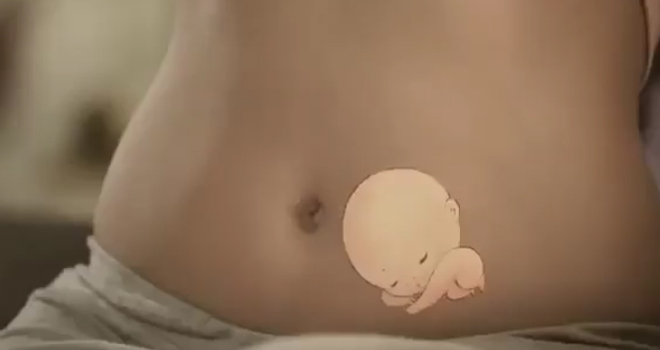 Pozdrav iz stomaka: Mama, volim te!