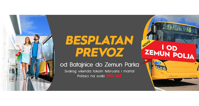 Besplatan prevoz vikendom do Zemun parka