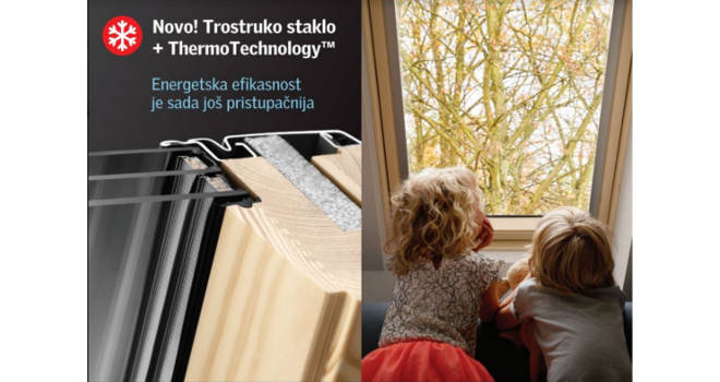Inovacije iz kompanije Velux: Krovni prozori sa trostrukim staklom