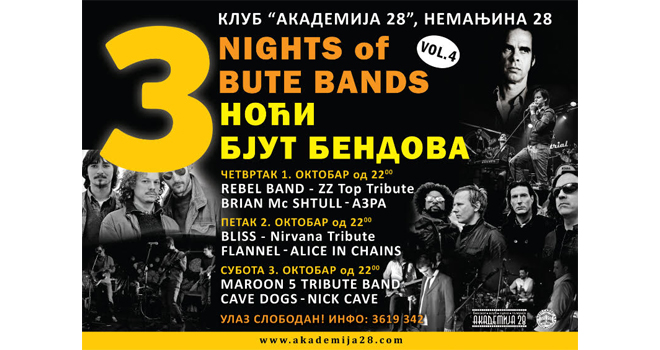 Festival tribjut bendova u Akademiji 28