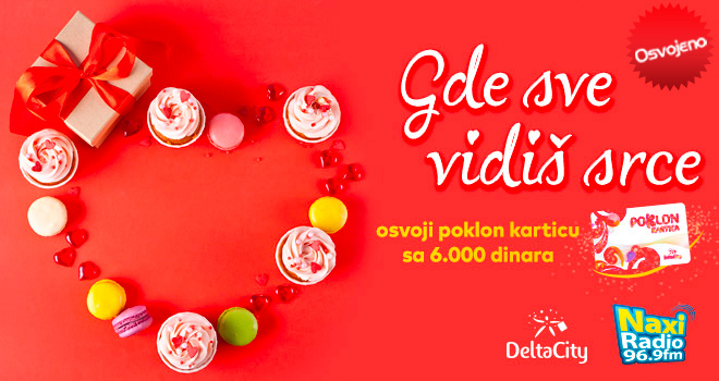 Pokaži nam "Gde sve vidiš srce" i osvoji Delta City poklon karticu