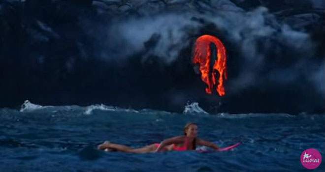 Ispunila svoj san i surfivala tokom erupcije vulkana