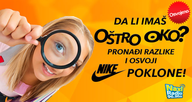 Pronađi razlike i osvoji Nike poklone