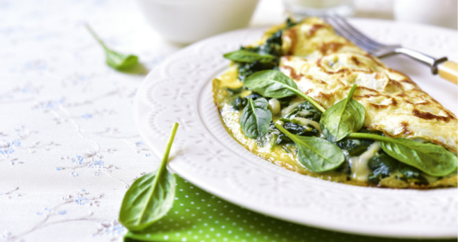 Omlet sa spanaćem i sirom