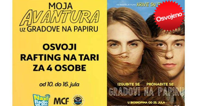 Moja avantura uz gradove na papiru: Osvoji rafting za četvoro