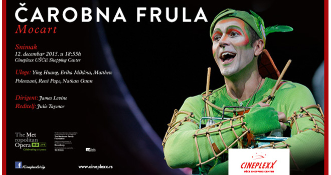Mocartova Čarobna frula u Cineplexx-u