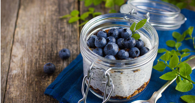 Chia puding sa borovnicama
