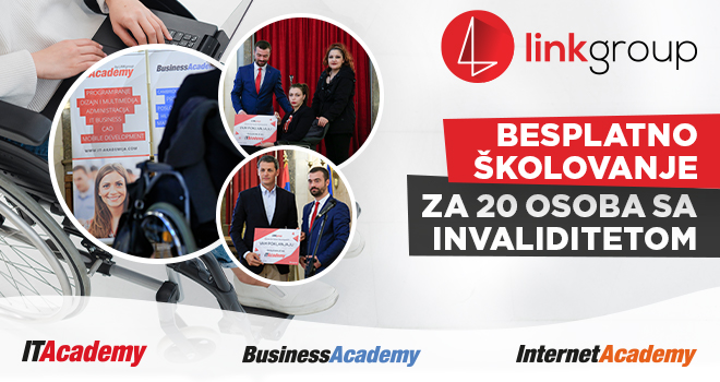 LINKgroup i ove godine poklanja 20 besplatnih školovanja osobama sa invaliditetom