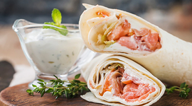 Tortilja sa lososom i ananasom