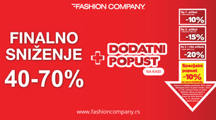 Finalno sniženje cena 40-70% + dodatni popust