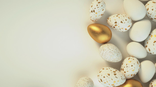 Uskršnja jaja sa zlatnim listićima