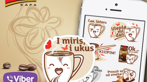 Grand kafa Viber stikeri