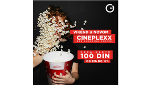 Cineplexx BEO Shopping Center: Cena ulaznice tokom vikenda 100 dinara