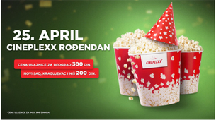 Cineplexx bioskopi slave rođendan uz specijalnu cenu ulaznice